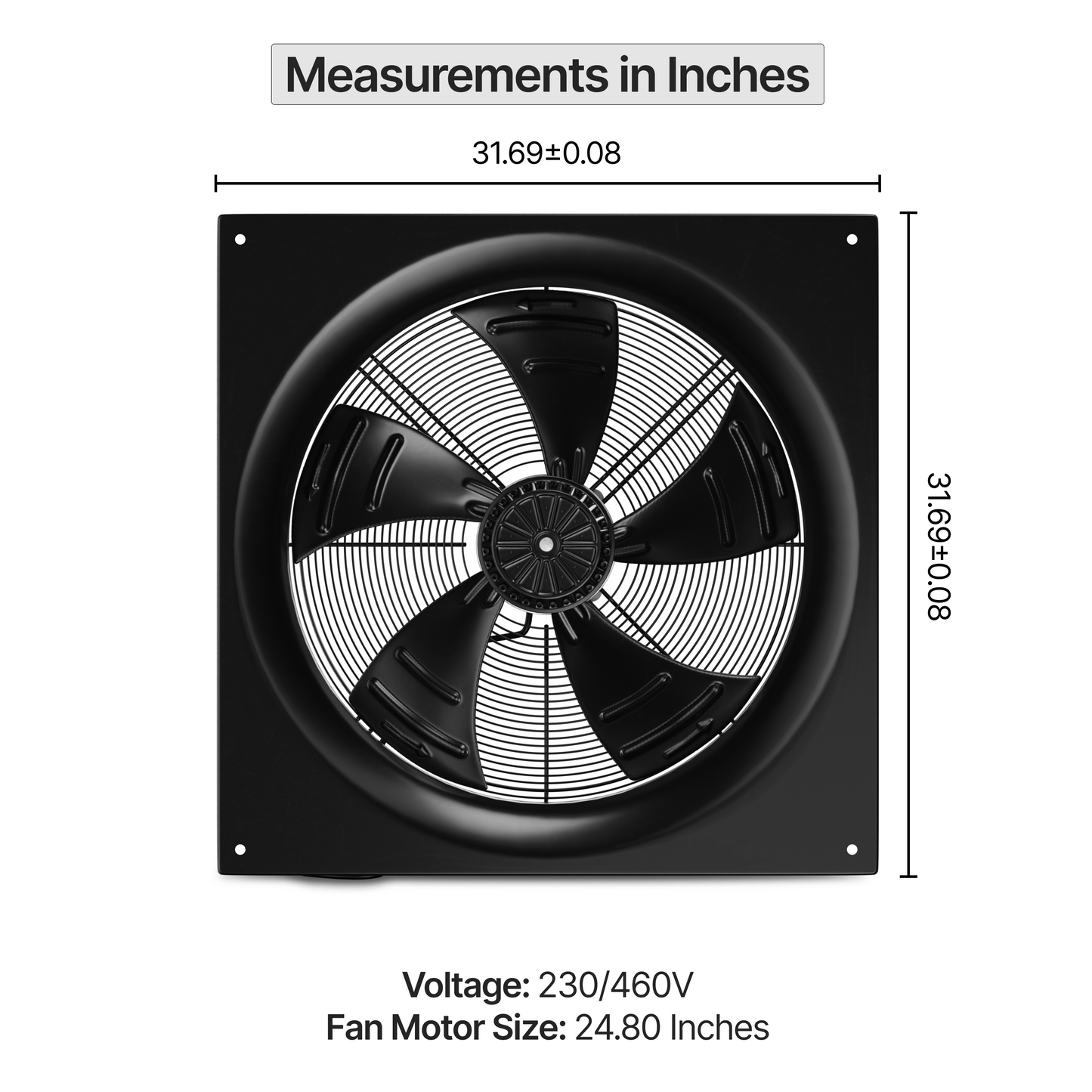 Condenser Fan Motor & Assembly - Aftermarket Replacement Addison Part No. 0515P-0750 - 630mm/230V-460V