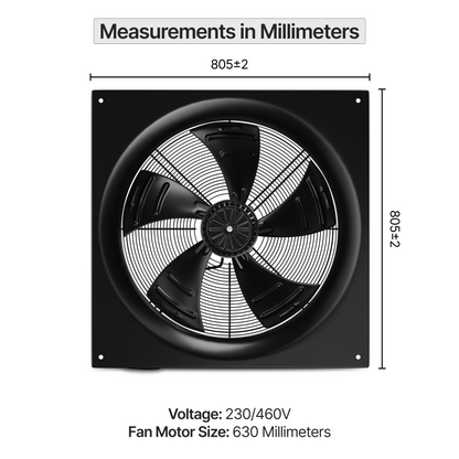 Condenser Fan Motor & Assembly - Aftermarket Replacement Addison Part No. 0515P-0750 - 630mm/230V-460V