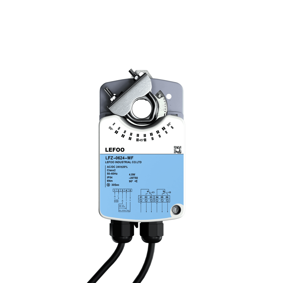 LEFOO LFZ0624-MF Rotary Damper Actuator | 53 in-lb | 0-10V 4-20mA – EPS ...