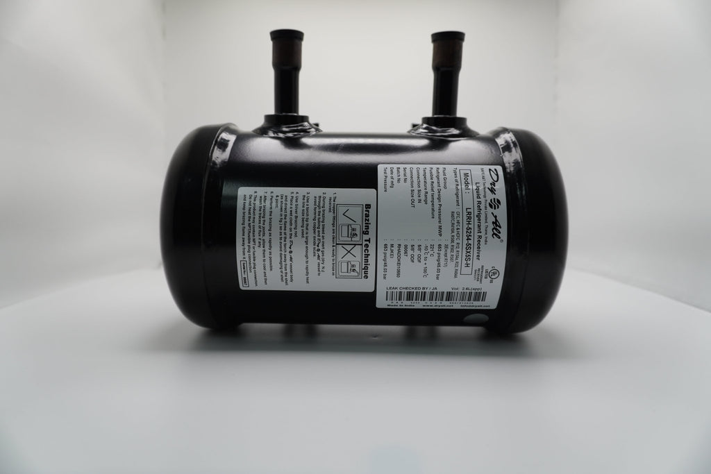 Dry All Bi-Flow Liquid Refrigerant Receiver — Horizontal, 5 LB, 5/8" ODF, 653 PSI | Addison OEM Part 0514P-0072 - EPS Controls
