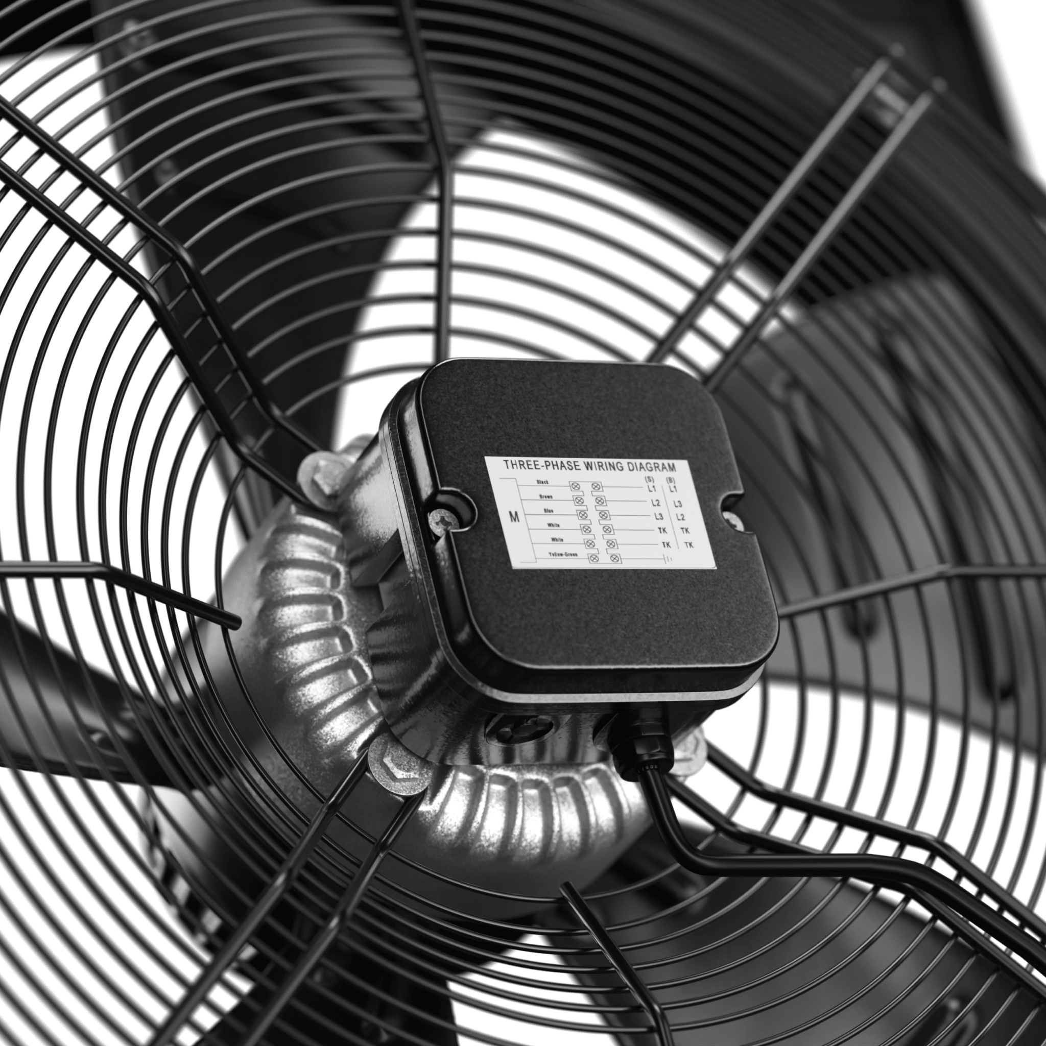 Dunli Condenser Fan Motor & Assembly - Aftermarket Replacement Addison Part No. 0515P - 0750 - 630mm/230V - 460V - EPS Controls