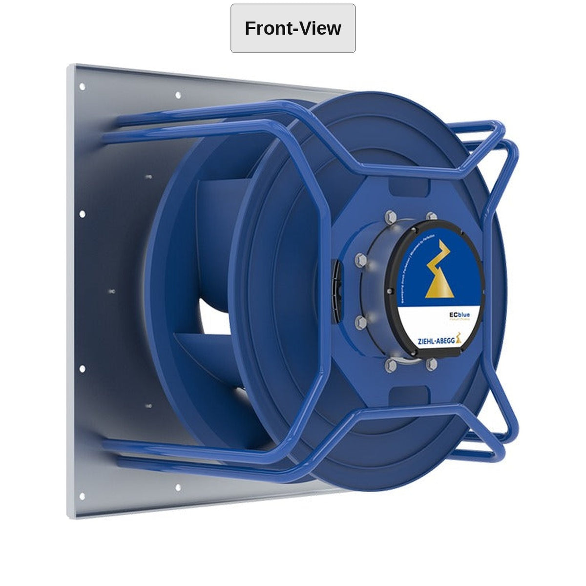 Ziehl-Abegg GR45C-ZID.GG.CR EC motor plug fan, Addison replacement - front view